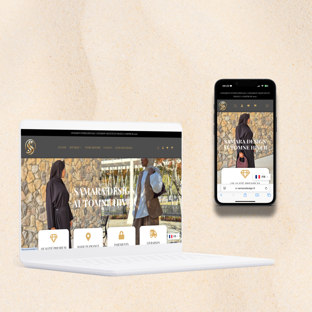 création de site e-commerce pour Samara Design
